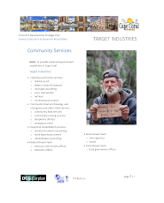 Target Industry: Community Services sheet